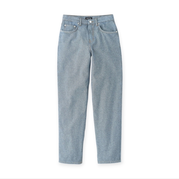 KOTN Antifit Barrel Leg Jeans Light Wash Denim Size 10 Relaxed Fit Made in Egypt - Picture 14 of 14